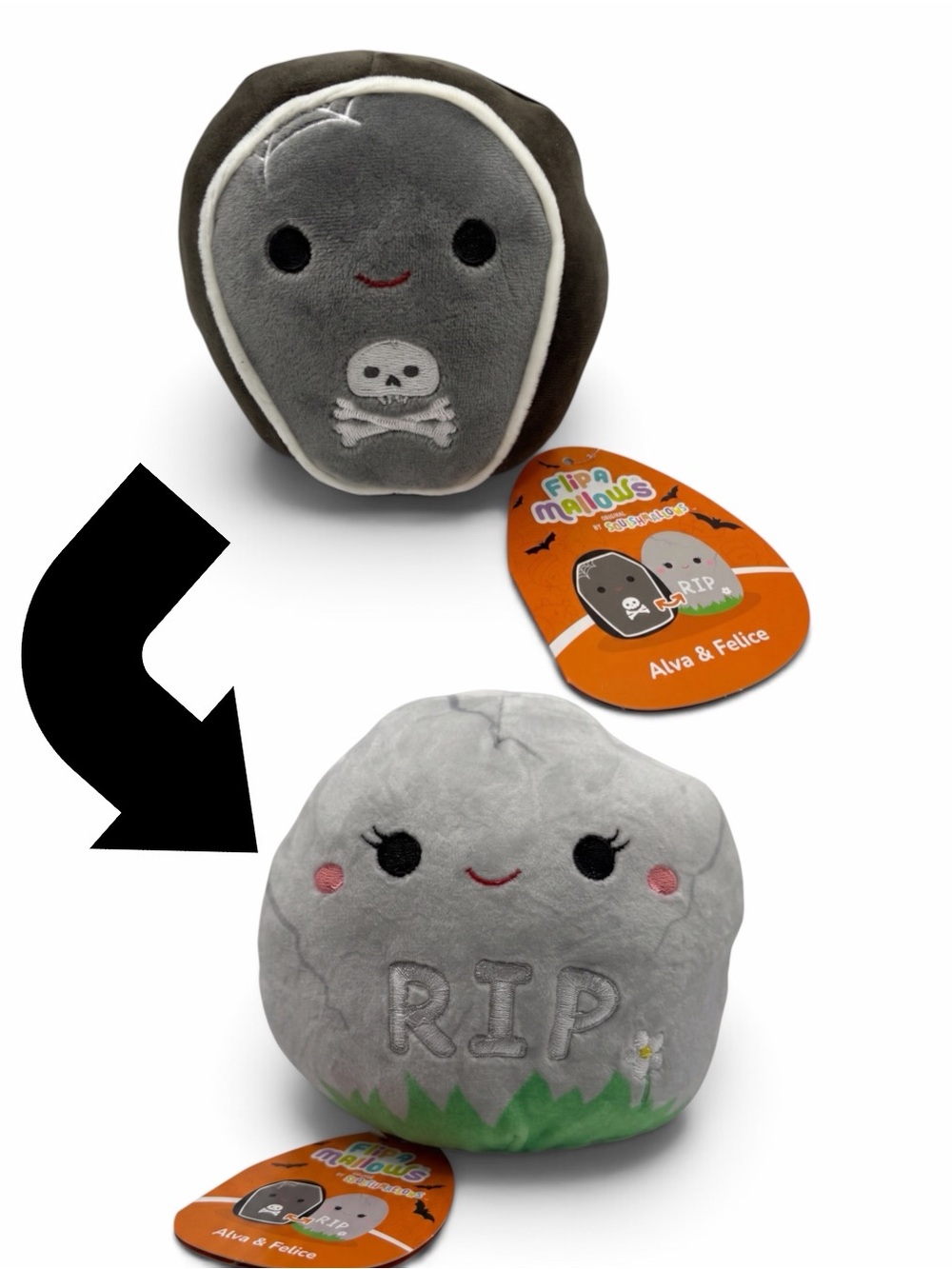 Alva and Felice Flipamallow Squishmallows